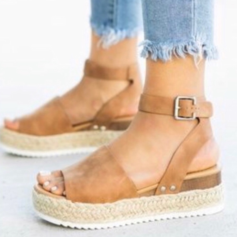 HP! Espadrille Wedge Sandals
